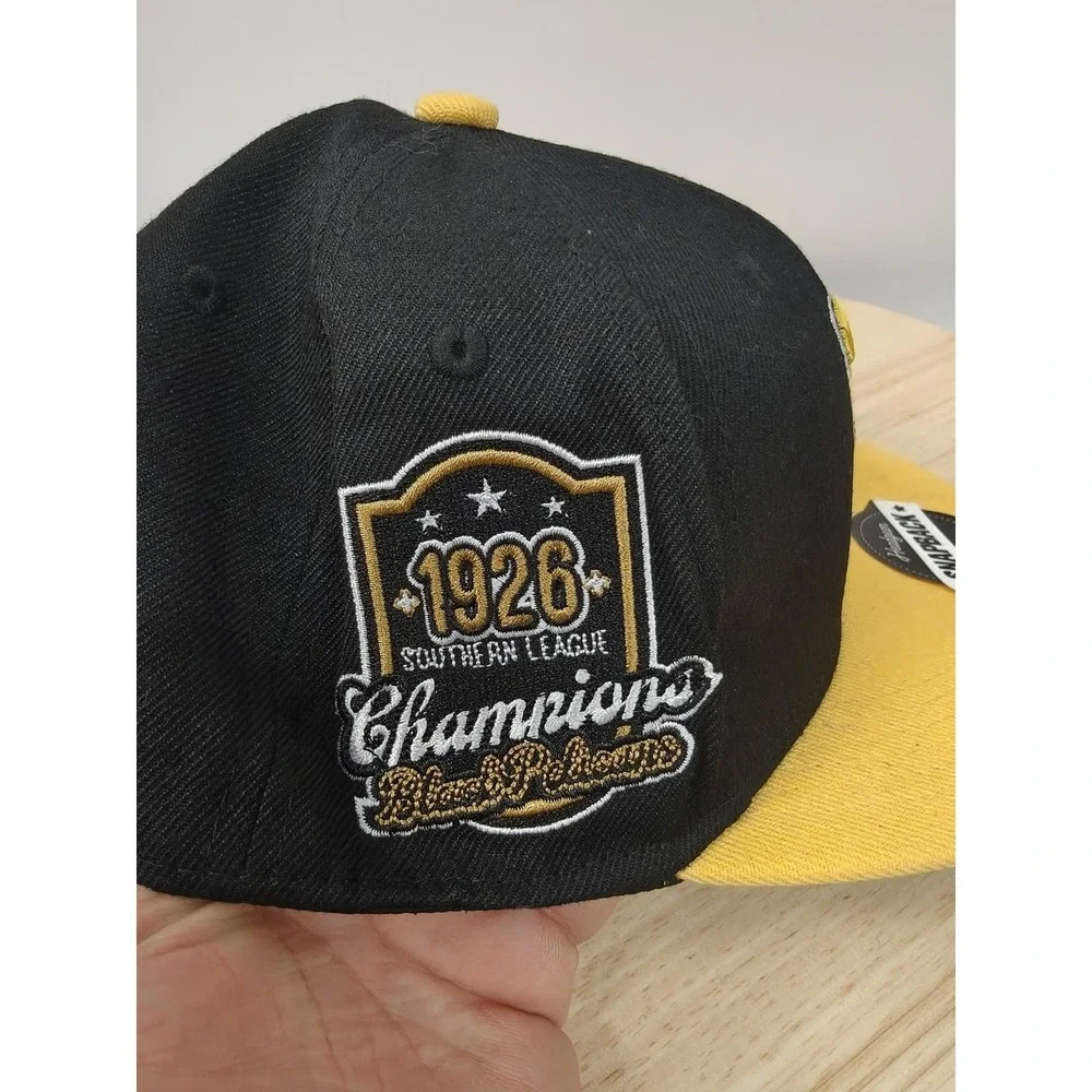 Headgear Classics New Orleans Black Pelicans 1926 Youth Snapback Hat Black Gold